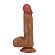 Темно-бежевый реалистичный фаллоимитатор с присоской Bahamut - 21,8 см.