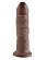 Коричневый фаллоимитатор 9 Cock - 22,9 см.