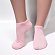 Нежно-розовые увлажняющие SPA-носочки с гелевыми вставками