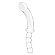 Стеклянный двусторонний фаллоимитатор 12,5’’ Girthy Double Sided Dong With Anal Bead Grip Handle - 32 см.