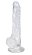 Прозрачный фаллоимитатор на присоске Lusty Jelly Dildo - 18 см.