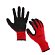 Черно-красные нейлоновые перчатки с резиновым обливом (размер 10)