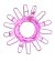 Розовое гелевое эрекционное кольцо с шипиками
