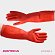 Красные хозяйственные латексные перчатки с длинными манжетами (размер L)